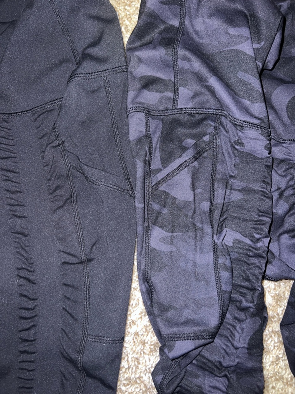 High-Waist Black Ruched Leggings - Picture 5 of 16